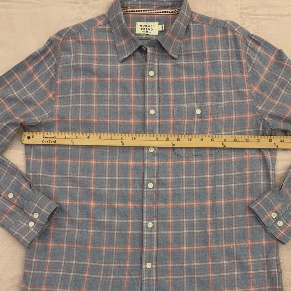 THE NORMAL BRAND LS All Cotton Lt Flannel Plaid Shirt - Picture 5 of 7